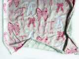 Sweet Pink Bow Baby Blanket (34x34 inches)