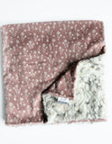Dusty Pink Ditsy Floral Baby Blanket (34x34 inches)