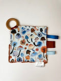Mushroom Crinkle Paper Teething Ring Toy
