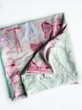 Sweet Pink Bow Baby Blanket (34x34 inches)