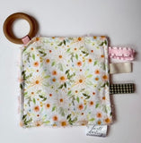 Soulful Sunflower Floral Crinkle Paper Teething Ring Toy