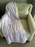 Lavender Daisy Floral Adult Throw (50x70 inches)