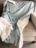 PREORDER Sage Botanical Floral Adult Throw (50x70 inches)