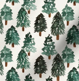 Watercolor Pine Trees