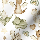Beige and Green Dragons
