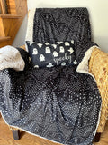 PREORDER Black Mudcloth Adult Throw (50x70 inches)