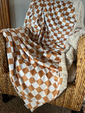 Preorder Camel Checkerboard Adult Throw (50x70 inches)