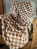 Preorder Camel Checkerboard Adult Throw (50x70 inches)