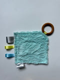 Pastel Dog Crinkle Paper Teething Ring Toy