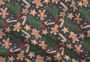 Gingerbread cookies and holiday branches