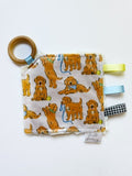 Golden Retriever Dog Crinkle Paper Teething Ring Toy