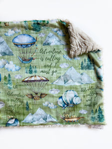 Adventure is Calling and I Must Go XL Lovey (26x16 inches)