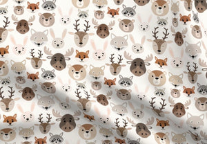 Woodland Creatures on Ivory