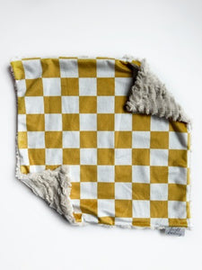 Golden Checkerboard Lovey (16x16 inches)