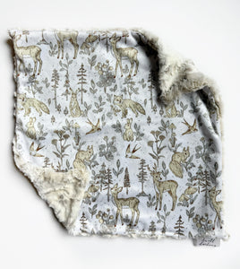 Neutral Woodland Animals Lovey (16x16 inches)