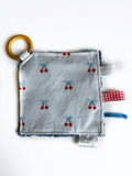 Cherry Crinkle Paper Teething Ring Toy