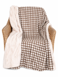 Brown Gingham Throw (50x70 inches)