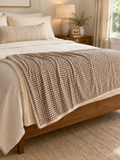Brown Gingham Throw (50x70 inches)