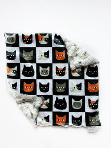 Cat Checkerboard Lovey (16x16 inches)