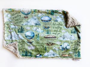 Adventure is Calling and I Must Go XL Lovey (26x16 inches)
