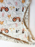 Farm Baby Blanket (34x34 inches)