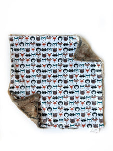 Woodland Animal Face Lovey (16x16 inches)