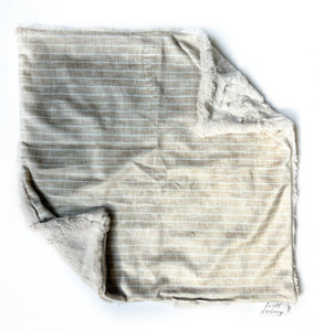 Beige Linen Stripe Lovey (16x16 inches)