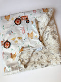 Farm Baby Blanket (34x34 inches)