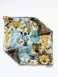 Watercolor Safari Animal Lovey (16x16 inches)