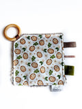 Hedgehog Crinkle Paper Teething Ring Toy