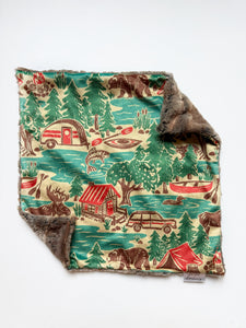 Camping on the Lake Lovey (16x16 inches)