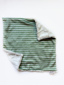 Sage Green Stripe Lovey (16x16 inches)