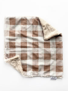 Beige and Vanilla Plaid Lovey (16x16 inches)