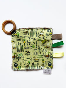 Mallard Duck Crinkle Paper Teething Ring Toy