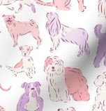 Dogs in Pink and Purple