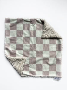 Beige Checkerboard Lovey (16x16 inches)