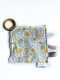 Summer Floral Crinkle Paper Teething Ring Toy