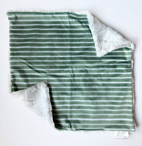 Olive Stripe Lovey (16x16 inches)