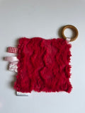 Strawberry Crinkle Paper Teething Ring Toy