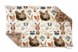 Taupe Watercolor Woodland XL Lovey (26x16 inches)
