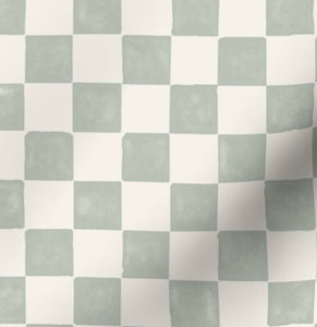 Sage and Ivory Checkerboard