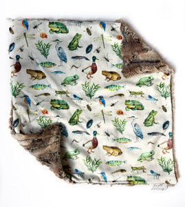 Pond Life Lovey (16x16 inches)