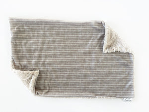 Beige Linen Stripe XL Lovey (26x16 inches)