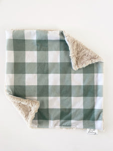 Sage Plaid Lovey (16x16 inches)