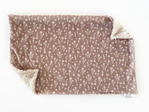 Dusty Pink and Beige Floral XL Lovey (26x16 inches)