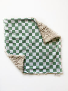 Sage Checkerboard Lovey (16x16 inches)