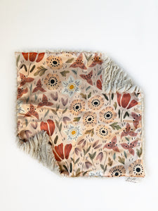 Satin Ginger Floral Lovey (16x16 inches)