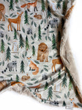 Beige Woodland Baby Blanket (34x34 inches)