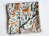 Beige Woodland Baby Blanket (34x34 inches)