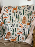 Beige Woodland Baby Blanket (34x34 inches)